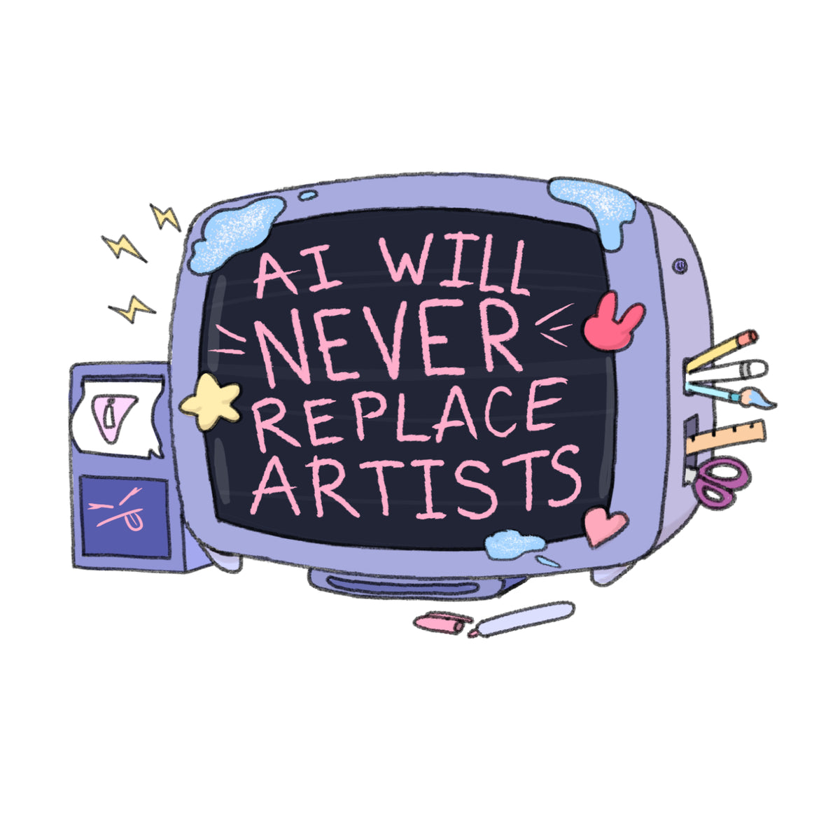 AI Will Never Replace Artists design