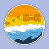 Aroace Beach - Pride Snapshot Sticker