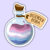 Bigender Boba Pride Potions Sticker