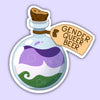 Genderqueer Beer Pride Potions Sticker