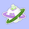 Genderqueer Planet Pride Cosmos Sticker