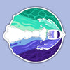 Vincian Waves - Pride Snapshot Sticker