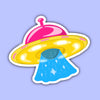 Pansexual UFO Pride Cosmos Sticker