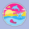 Pansexual Beach - Pride Snapshot Sticker